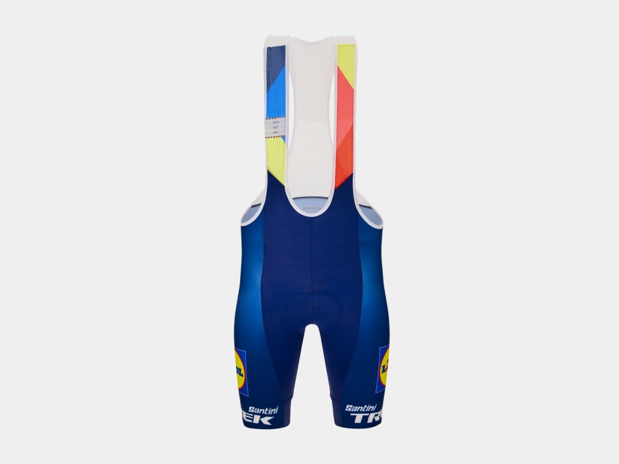 Kleding Trek Teamkleding | Santini Lidl-Trek Replica Fietsbroek Met Bretels Dark Blue/Yellow