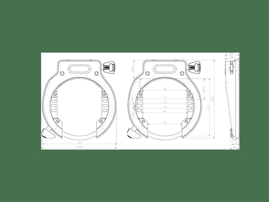 Uitrusting Trek Fietssloten | Abus Ring Lock 4650Xl Nr & Rib Battery Lock Bes3 Dt3 T82 Black