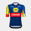 Kleding Trek Teamkleding | Santini Lidl-Trek Replica Dames Raceshirt Dark Blue/Yellow