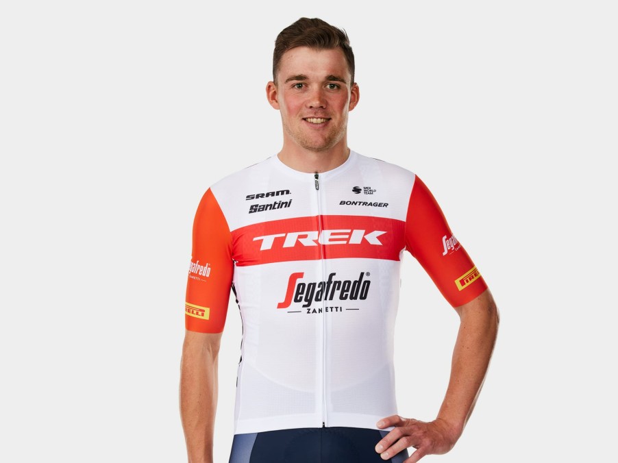 Kleding Trek Teamkleding | Santini Trek-Segafredo Team Replica Fietsshirt Heren White/Red