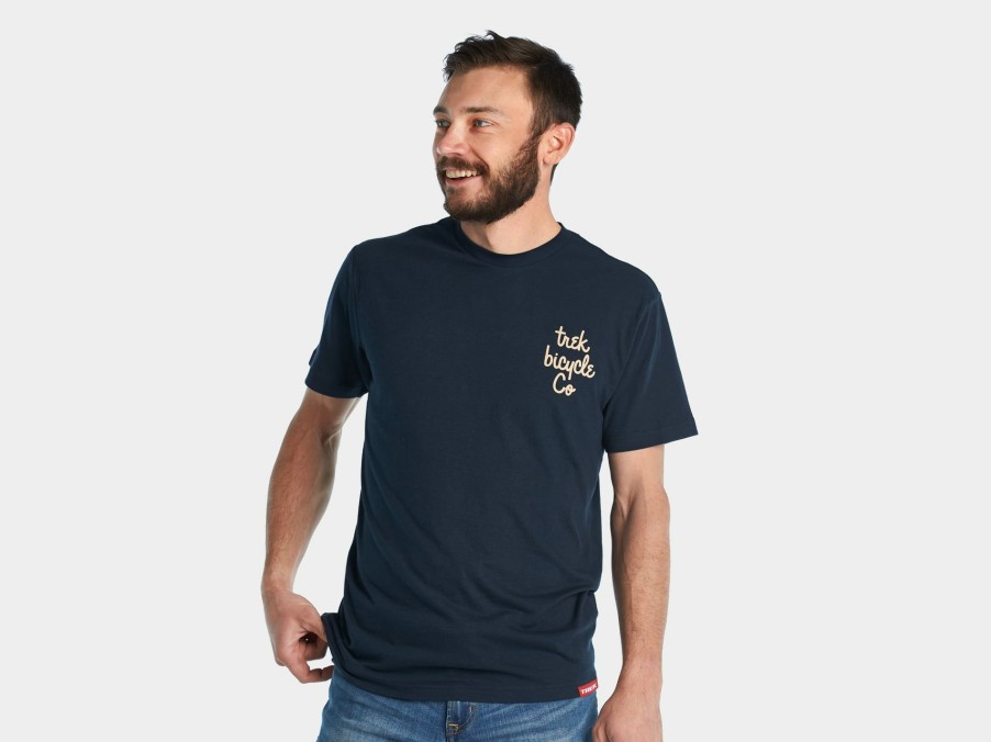 Kleding Trek T-shirts | Trek Check Script Unisex T-Shirt Navy