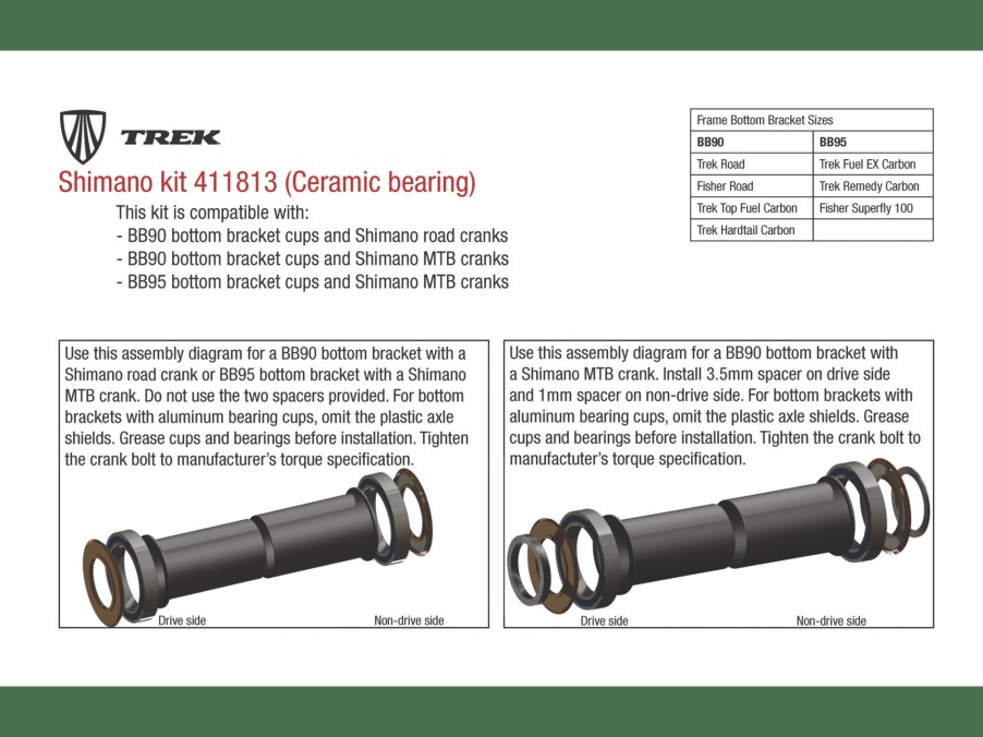 Uitrusting Trek Aandrijving | Trek Integrated Bb90/95 Fsa Bearing Kit Grey