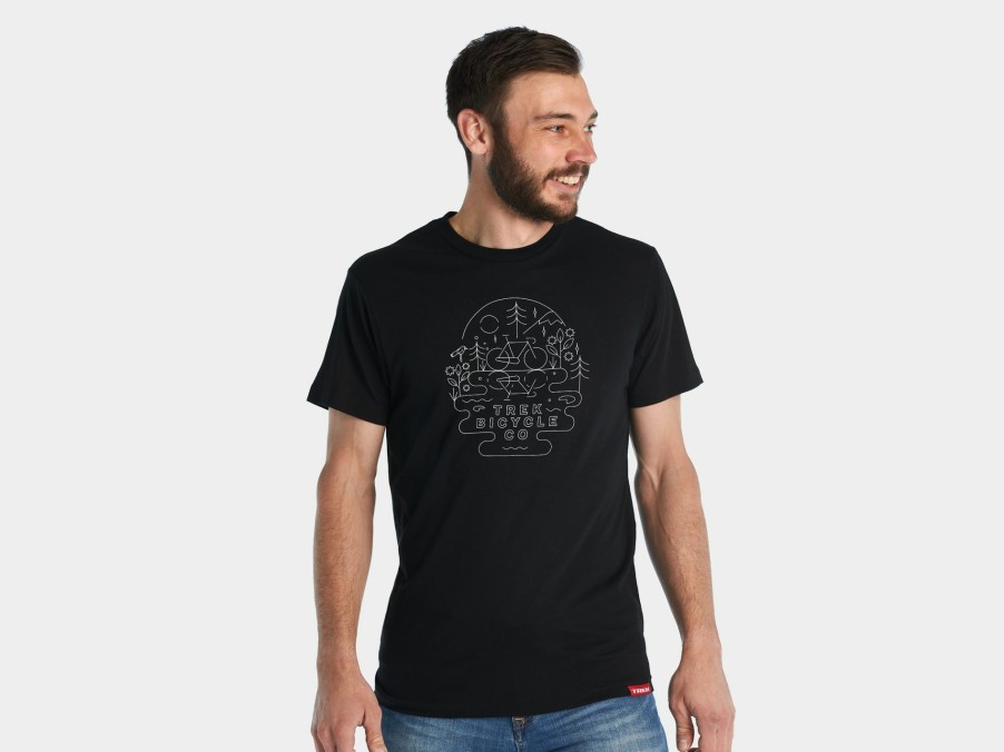 Kleding Trek T-shirts | Trek Lake Dreams Unisex T-Shirt Black