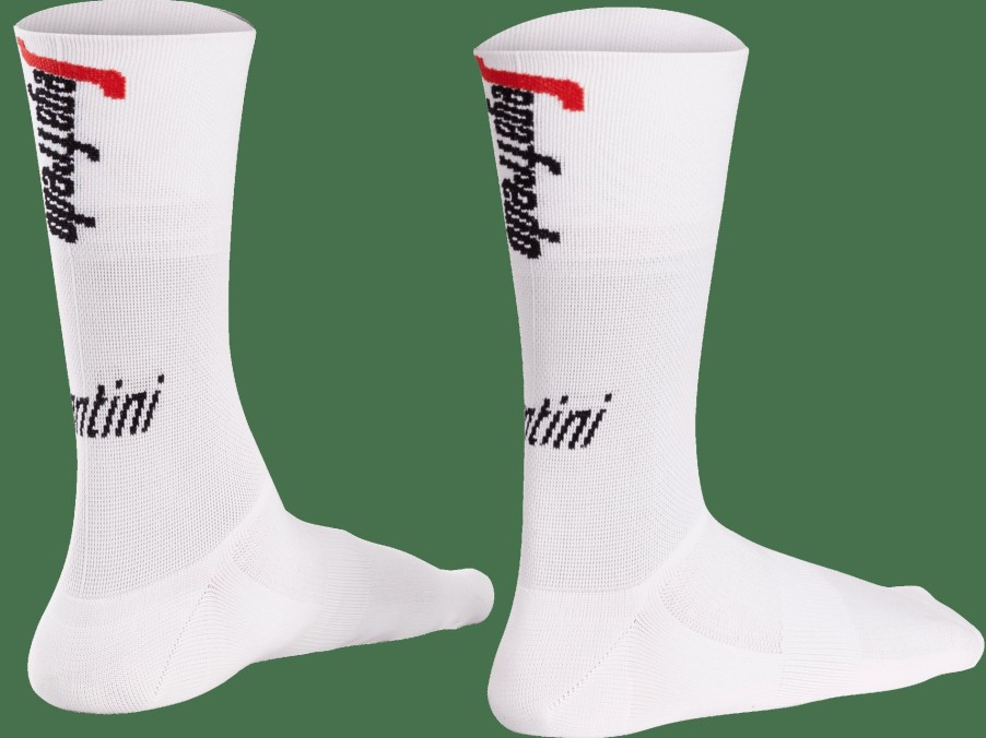 Kleding Trek Accessoires | Santini Trek-Segafredo Team Heren Fietssokken White/Red