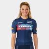 Kleding Trek Teamkleding | Santini Trek Factory Racing Team Replica Damesfietsshirt Dark Blue