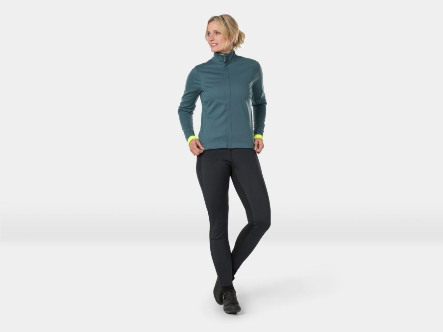 Kleding Trek Fietsjacks & fietsvesten | Bontrager Velocis Subzero Softshell Dames Fietsjack Battleship Blue