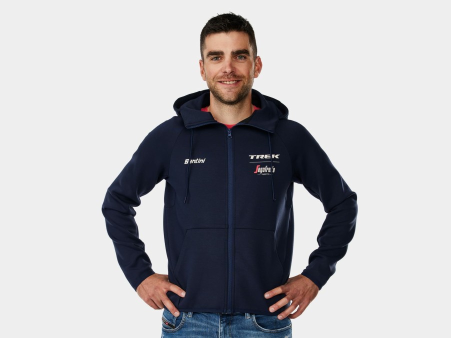 Kleding Trek Teamkleding | Santini Trek-Segafredo Team Hoodie Heren Dark Blue