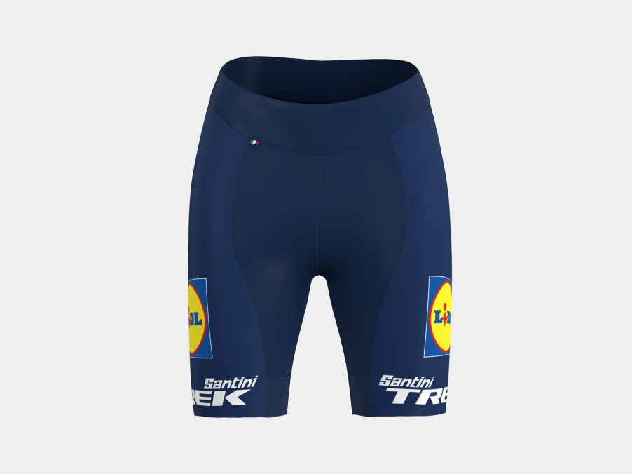 Kleding Trek Teamkleding | Santini Lidl-Trek Replica Damesfietsbroek Dark Blue/Yellow