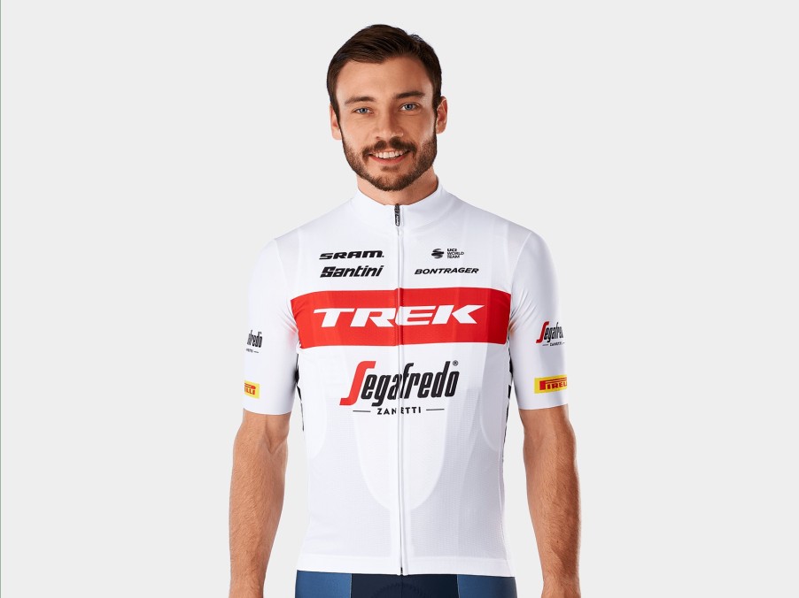 Kleding Trek Teamkleding | Santini Trek-Segafredo Team Replica Heren Fietsshirt White/Red