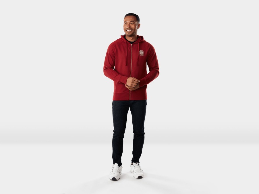 Kleding Trek Vrijetijdskleding | Trek Fun Badge Unisex Hoodie Dark Red