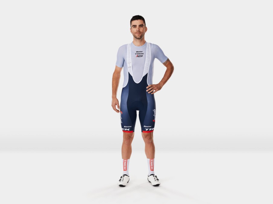 Kleding Trek Teamkleding | Santini Trek-Segafredo Team Replica Herenfietsbroek Met Bretels Dark Blue